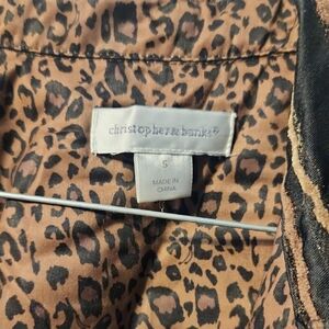 Christopher & Banks Leopard Print Jacket